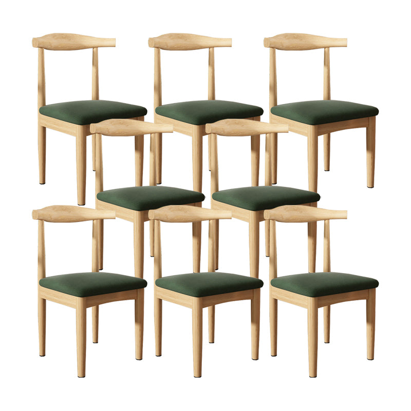 Modern Restaurant Open Back Side Chair Matte Finish Upholstered Dining Chair