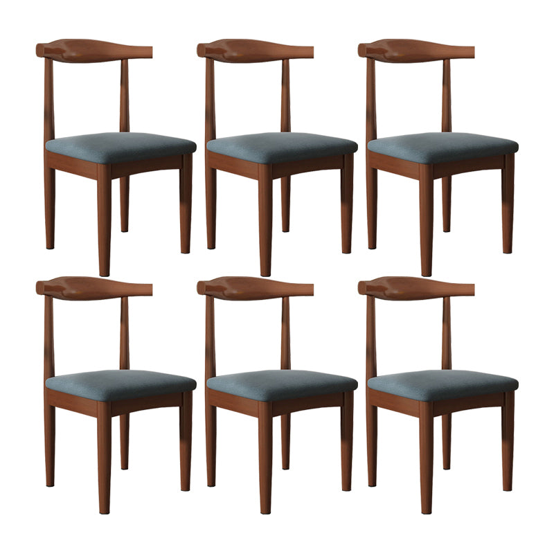 Modern Restaurant Open Back Side Chair Matte Finish Upholstered Dining Chair