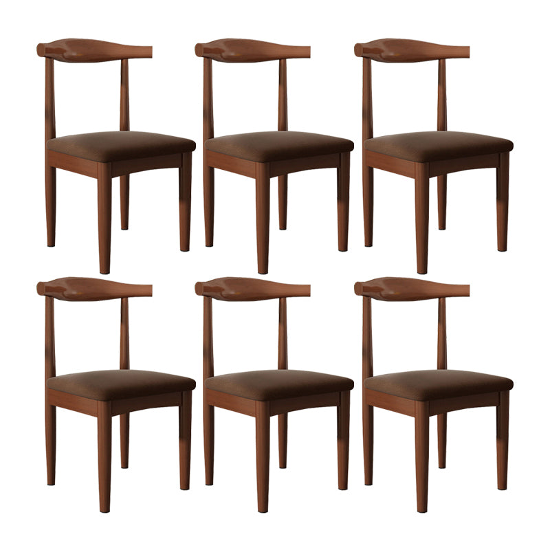 Modern Restaurant Open Back Side Chair Matte Finish Upholstered Dining Chair
