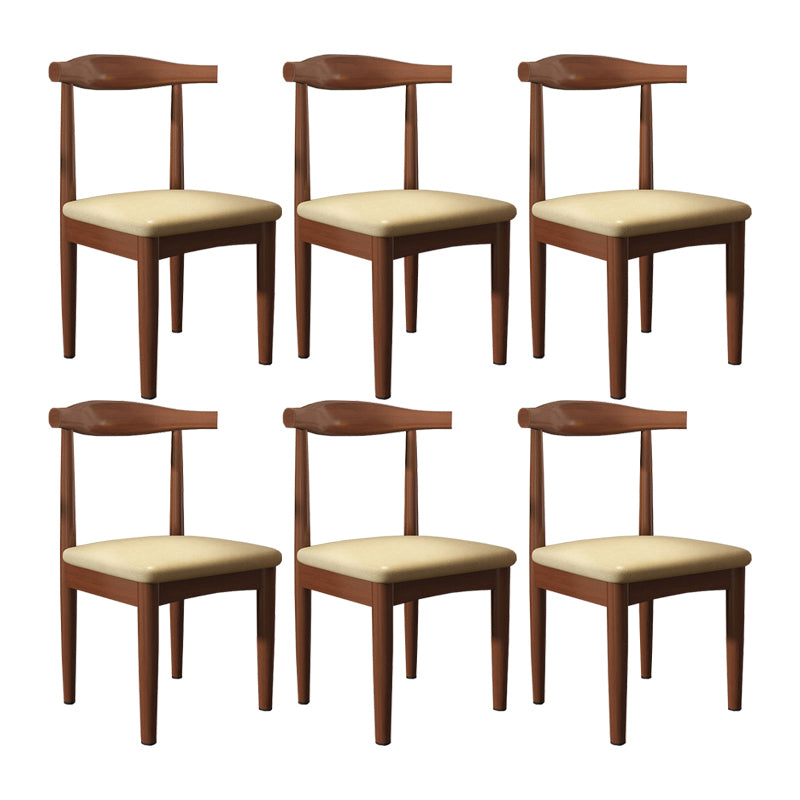 Modern Restaurant Open Back Side Chair Matte Finish Upholstered Dining Chair
