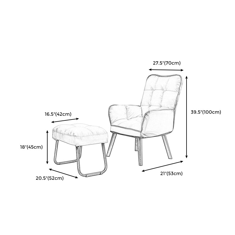 Linen Arms Included Chair 27.5"L x 20.8"W x 39.3" H Chair for Living Room