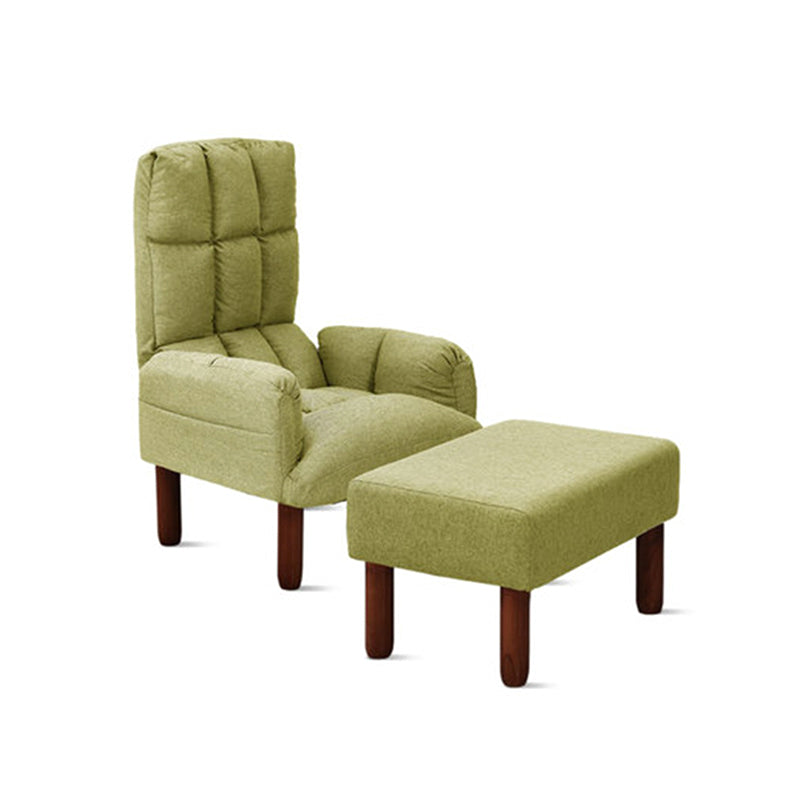 Fabric Convertible Chair Modern Biscuit Back Chair for Bedroom