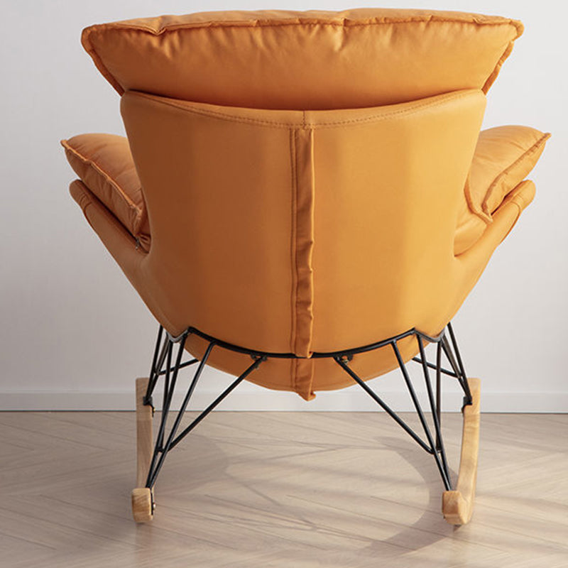 26.77" L x 37.40" W x 32.28" H Faux Leather Lounge Chair with Removable Cushions