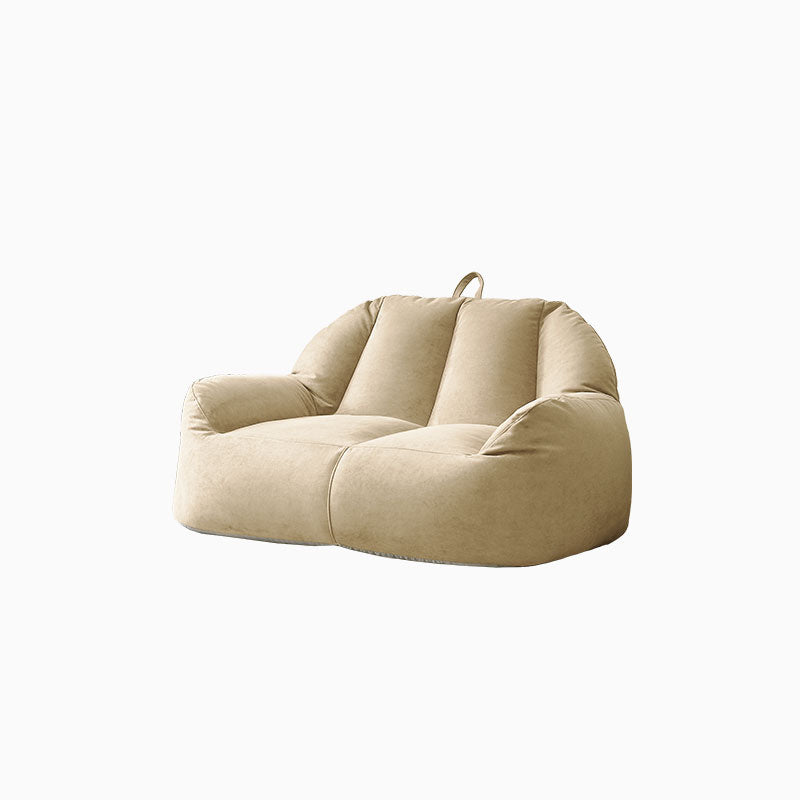 Modern Microsuede Curved Flared Arm Sofa 27.55" W for Living Room
