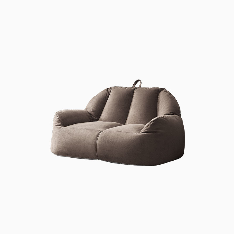 Modern Microsuede Curved Flared Arm Sofa 27.55" W for Living Room