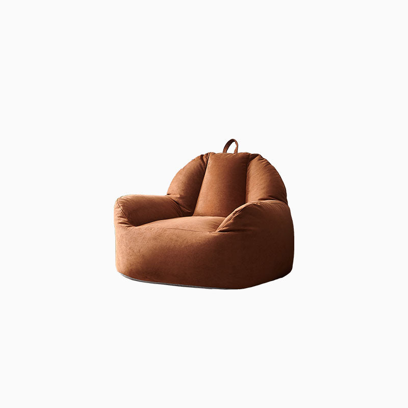 Modern Microsuede Curved Flared Arm Sofa 27.55" W for Living Room