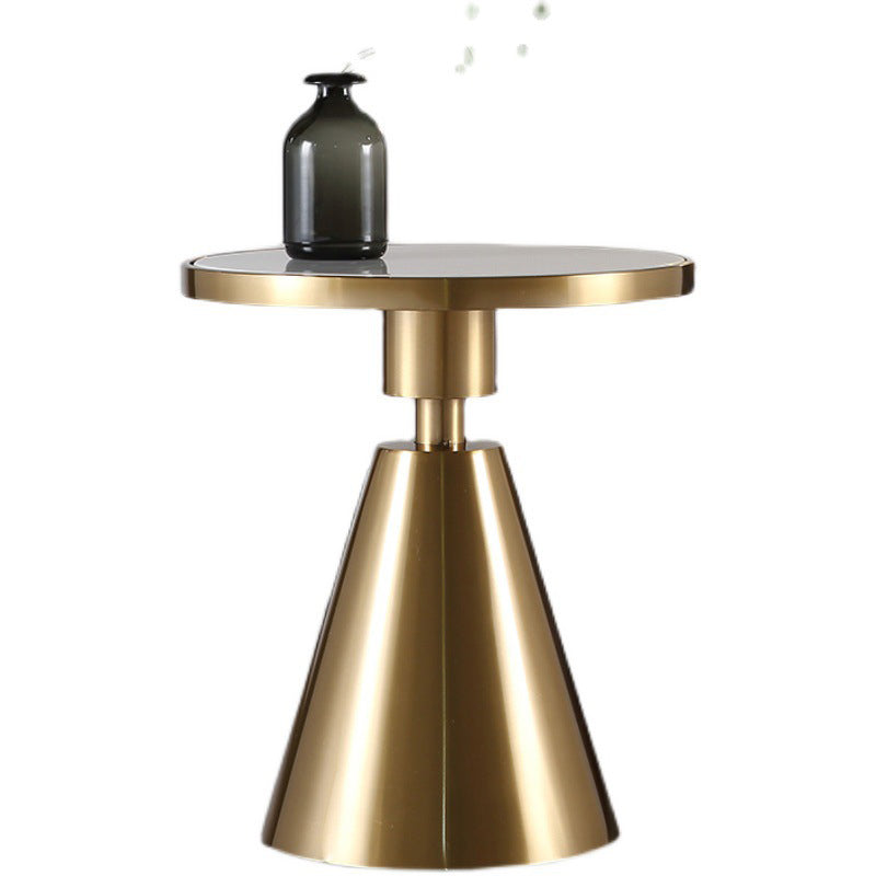 Modern Marble Round Sofa Side Accent Table Metal Side End Table