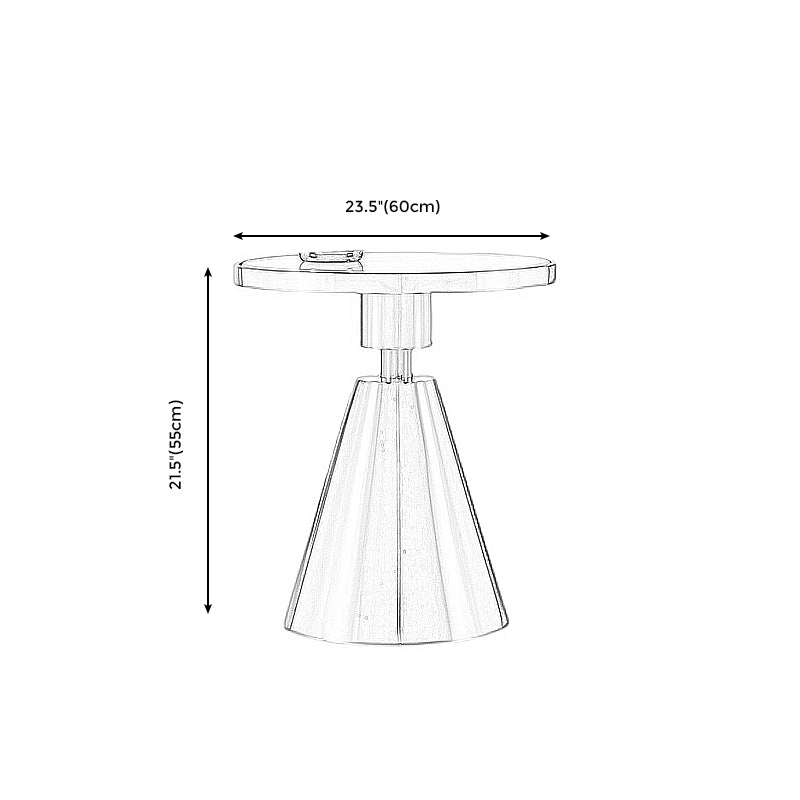 Modern Marble Round Sofa Side Accent Table Metal Side End Table
