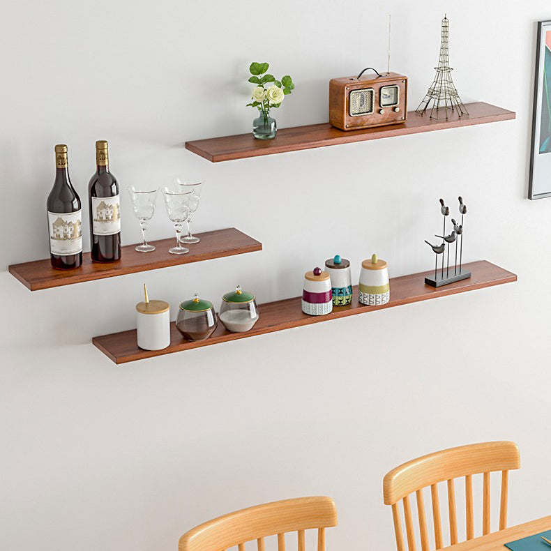 Scandinavian Floating Shelf Bookcase Wooden Bookshelf for Study Room