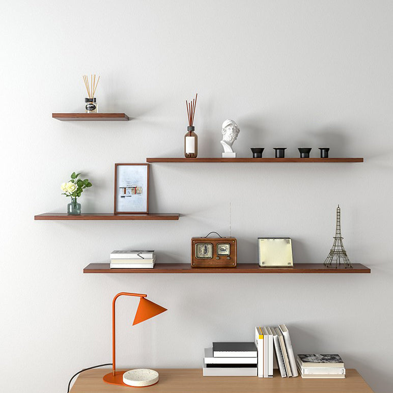Scandinavian Floating Shelf Bookcase Wooden Bookshelf for Study Room