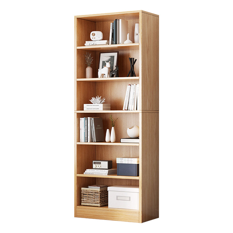Closed Back Modern Style Bookshelf Wood Bookcase for Home Office