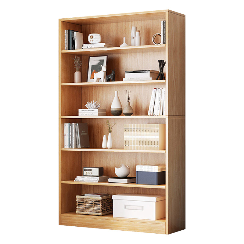 Closed Back Modern Style Bookshelf Wood Bookcase for Home Office
