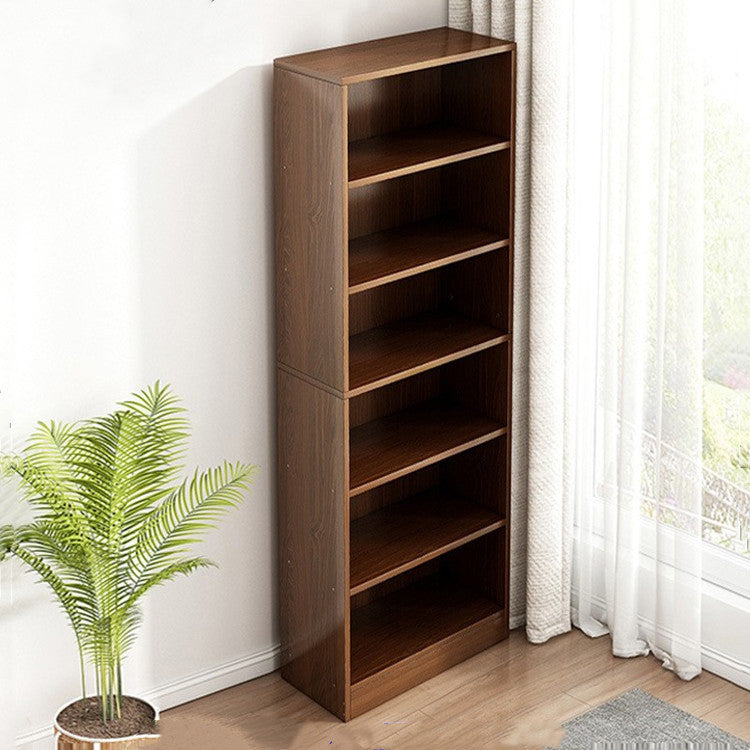 Closed Back Modern Style Bookshelf Wood Bookcase for Home Office
