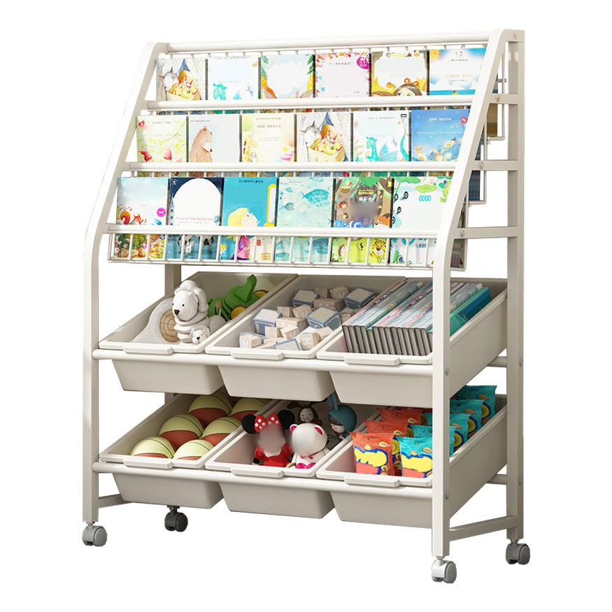 Metal Ladder Bookcase Vertical Shelf Bookcase for Study Room