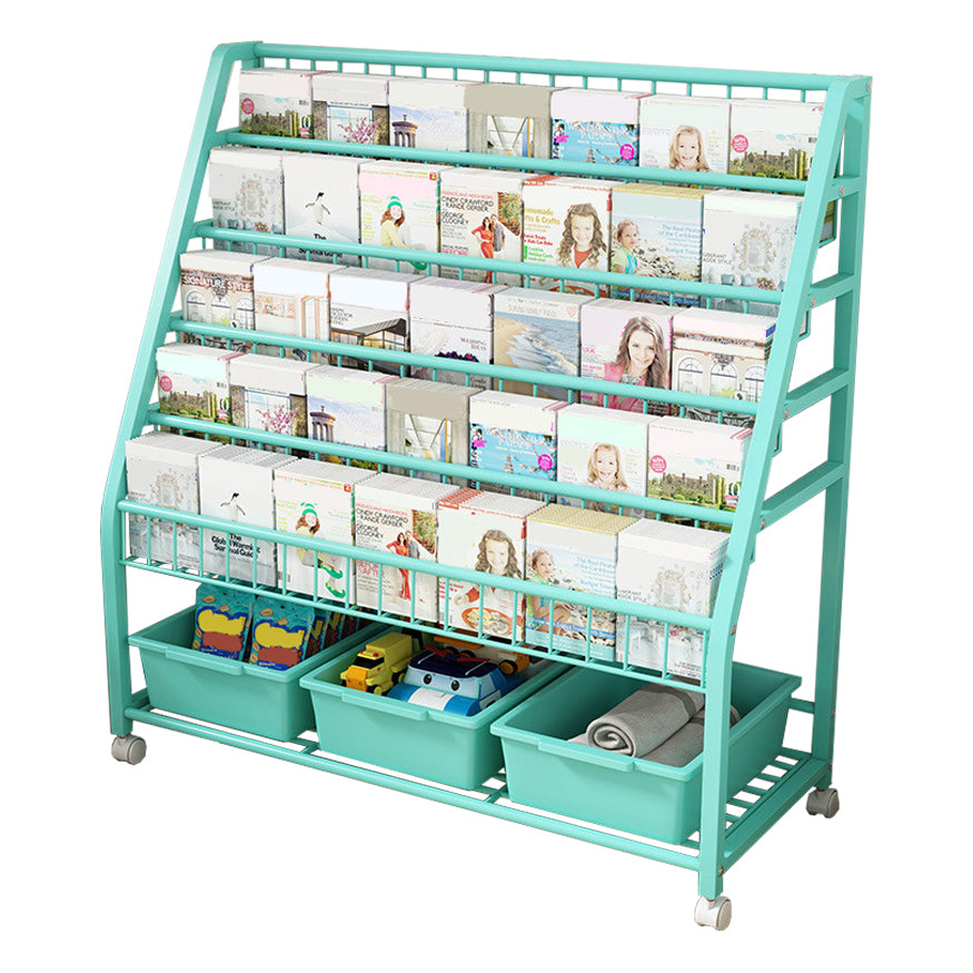 Metal Ladder Bookcase Vertical Shelf Bookcase for Study Room