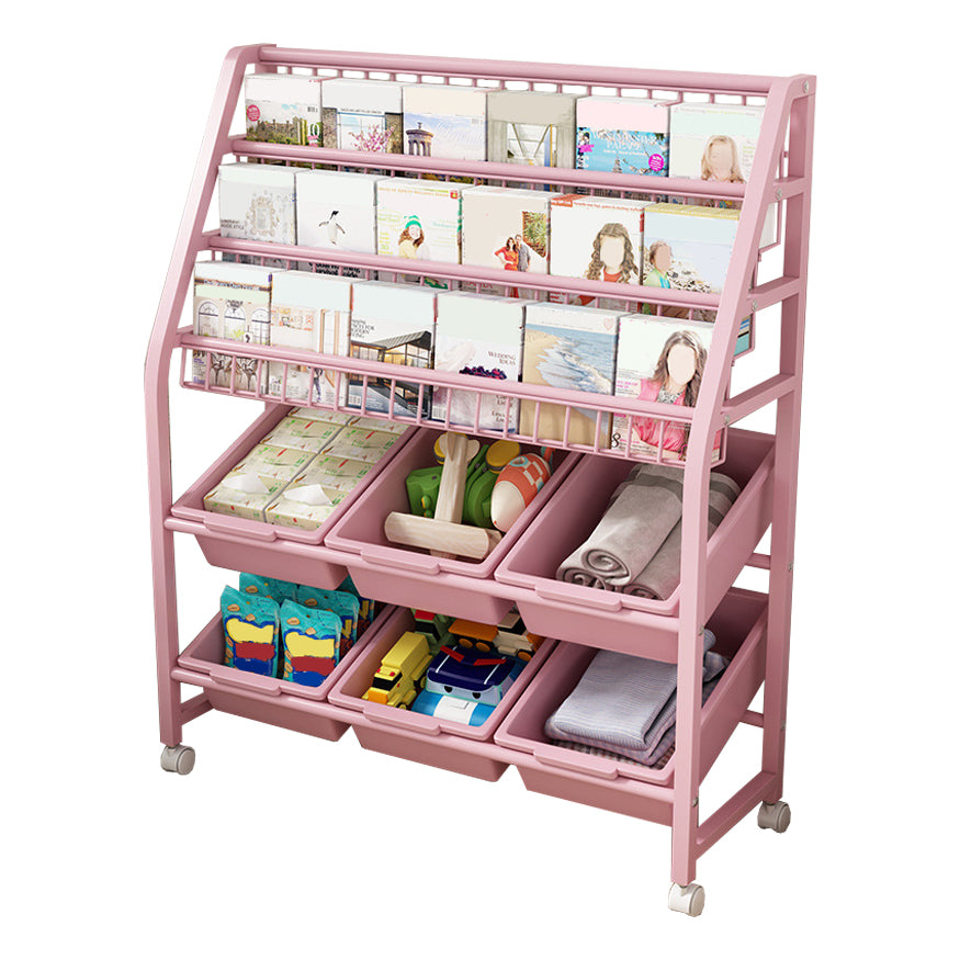 Metal Ladder Bookcase Vertical Shelf Bookcase for Study Room