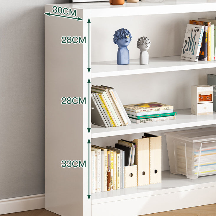 40.55"H Bookshelf Scandinavian Style Closed Back Bookcase for Home and Office