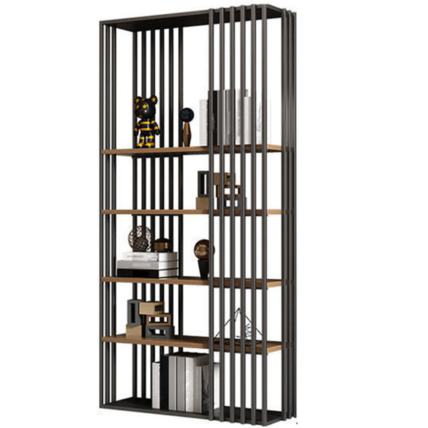 Black Color Modern Style Bookshelf Metal Bookcase for Home Use