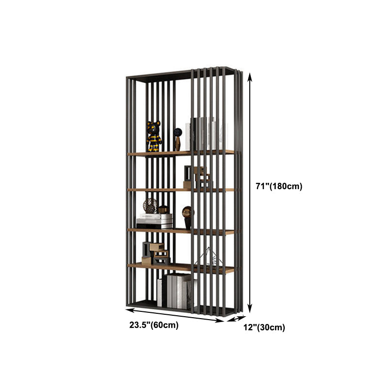 Black Color Modern Style Bookshelf Metal Bookcase for Home Use