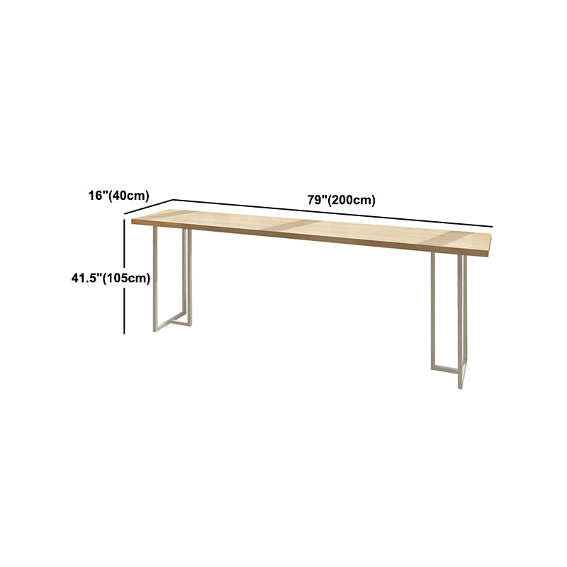 Luxury Rectangle Solid Wood Bar Table Set 1/4/6 Pieces Counter Table with Backless Stools