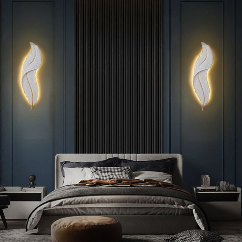 Modern Wall Lamp Household Feather Wall Mount Lighting for Sitting Room