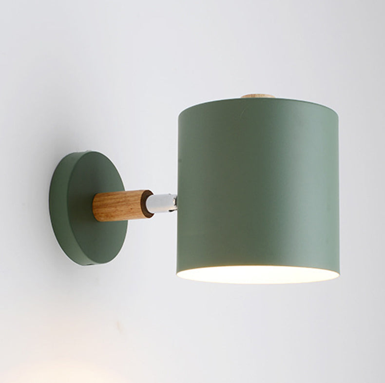 Cylinder Wall Mounted Lamps Modern Style Metal 1 Light Wall Light Sconces