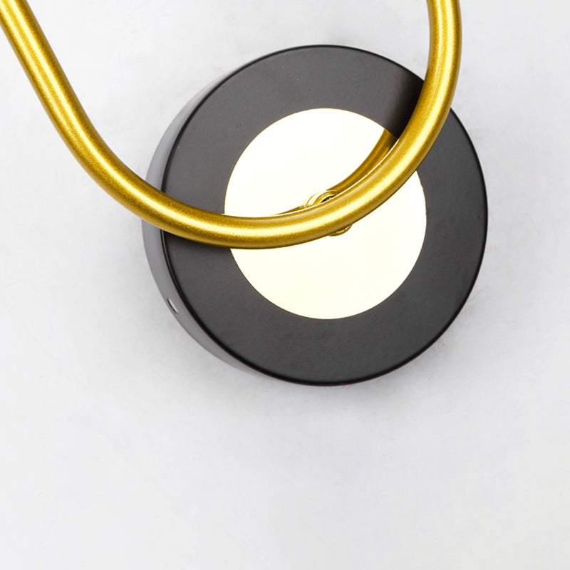 2-Light Round Wall Lighting Ideas Modern Style Metal Wall Mount Lamp