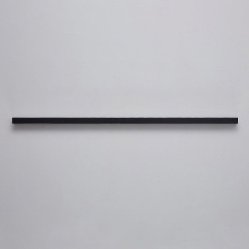 Metal Linear Shape Wall Light Modern Style 1-Light Wall Light Sconces in Black