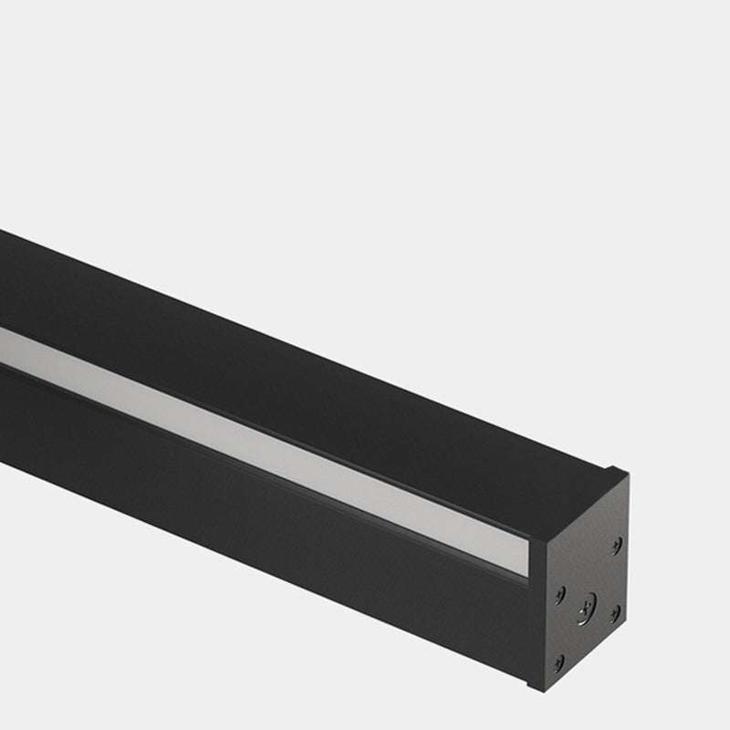 Metal Linear Shape Wall Light Modern Style 1-Light Wall Light Sconces in Black