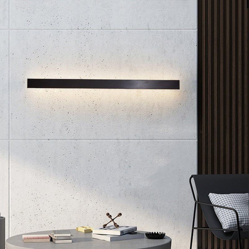 Metal Linear Shape Wall Light Modern Style 1-Light Wall Light Sconce