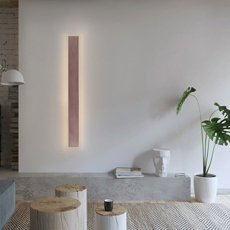 Metal Linear Shape Wall Light Modern Style 1-Light Wall Light Sconce