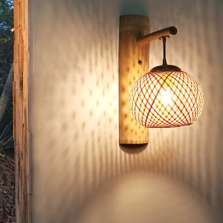 Modern Creative Wall Light Bamboo Wall Sconce Light for Living Room