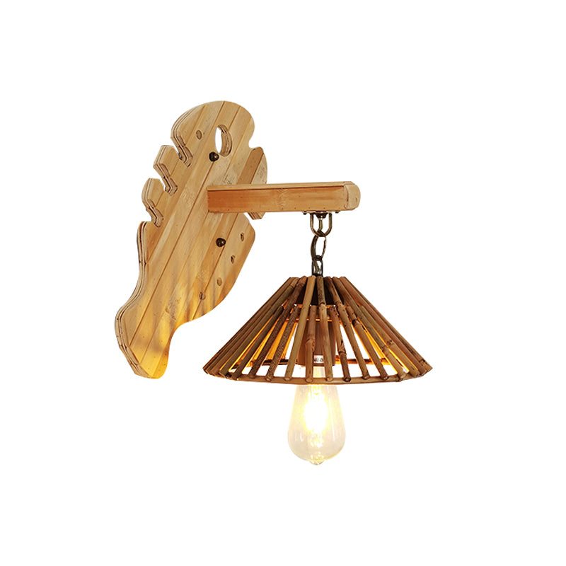 Modern Creative Wall Light Bamboo Wall Sconce Light for Living Room