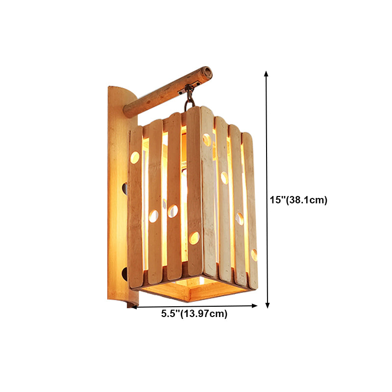 Modern Creative Wall Light Bamboo Wall Sconce Light for Living Room