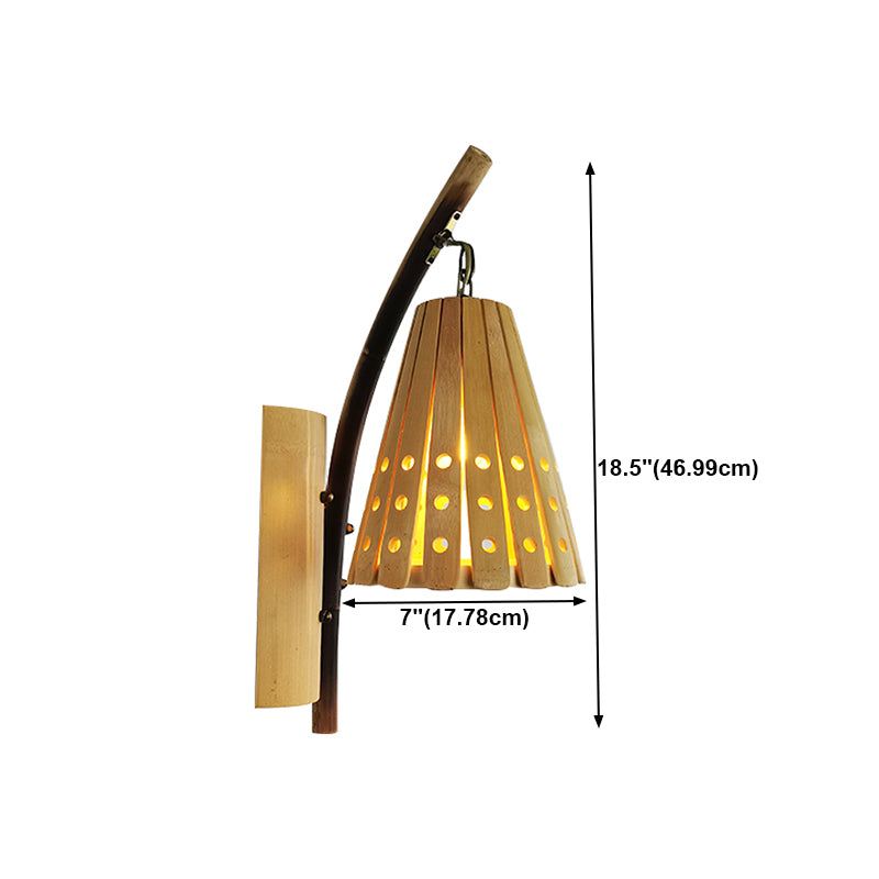 Modern Creative Wall Light Bamboo Wall Sconce Light for Living Room