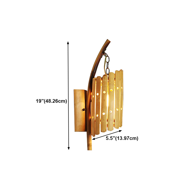 Modern Creative Wall Light Bamboo Wall Sconce Light for Living Room