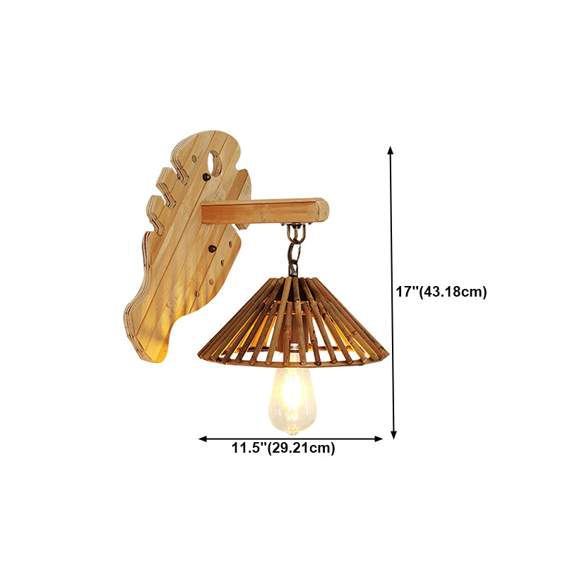 Modern Creative Wall Light Bamboo Wall Sconce Light for Living Room