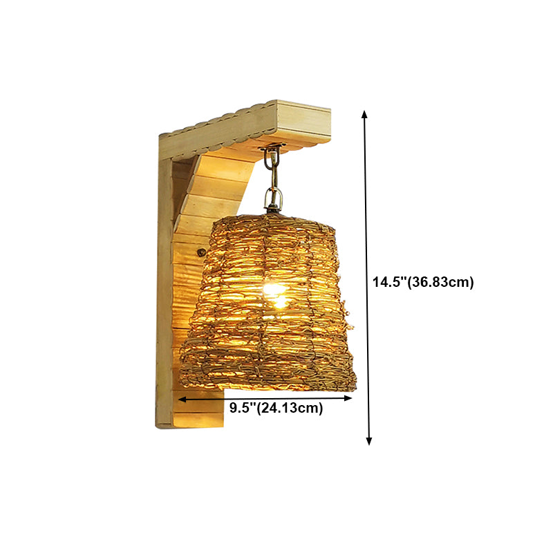 Modern Creative Wall Light Bamboo Wall Sconce Light for Living Room