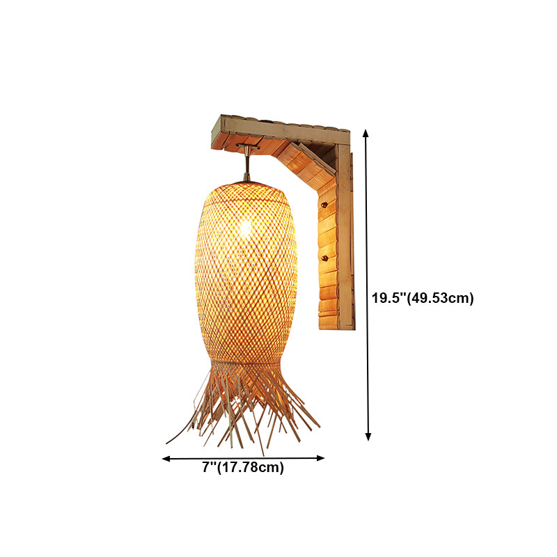 Modern Creative Wall Light Bamboo Wall Sconce Light for Living Room
