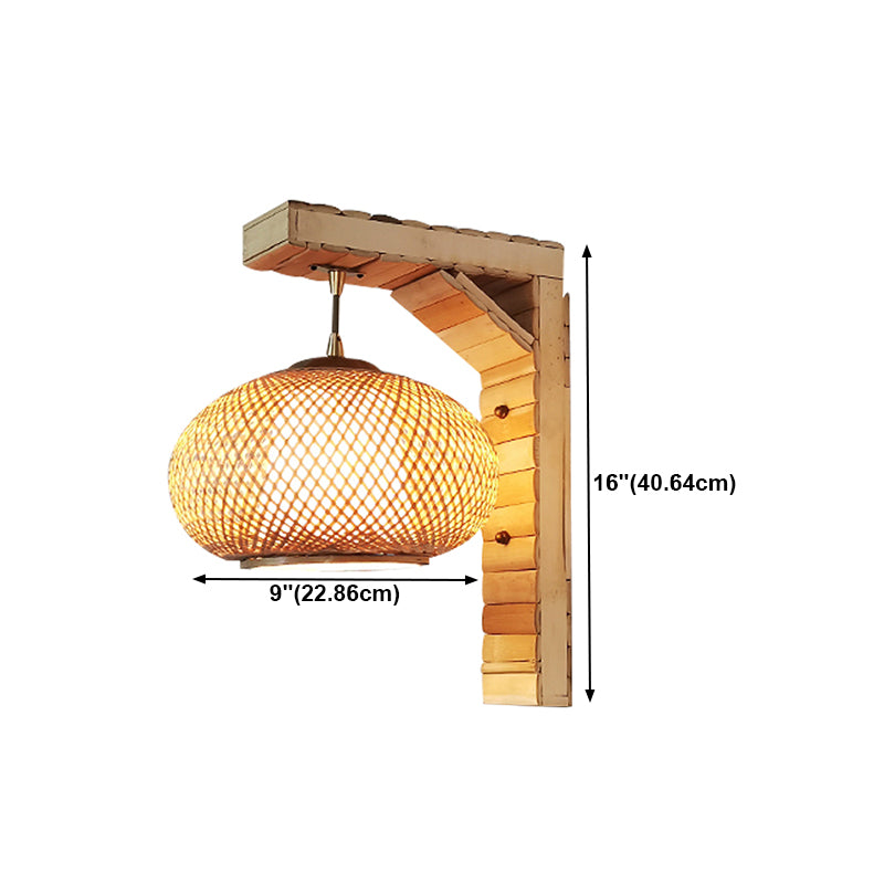Modern Creative Wall Light Bamboo Wall Sconce Light for Living Room