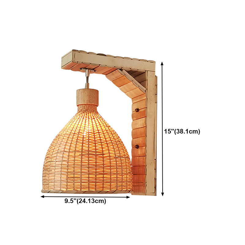 Modern Creative Wall Light Bamboo Wall Sconce Light for Living Room