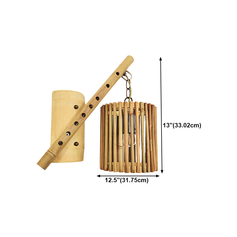 Modern Creative Wall Light Bamboo Wall Sconce Light for Living Room