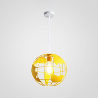 8 "/12" brede bol kooi metalen hanglamp industrieel 1 lichte woonkamer hangende lamp in zwart/wit/roze