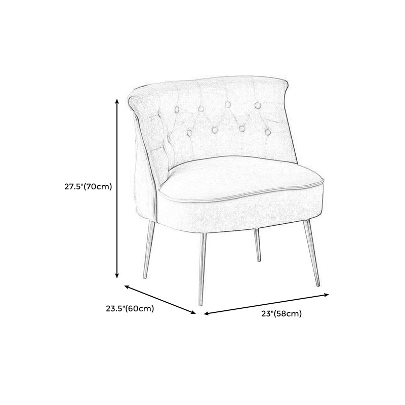 22.83" L x 23.62" W x 27.55" H Modern Armless Sofa Accent Chair for Living Room