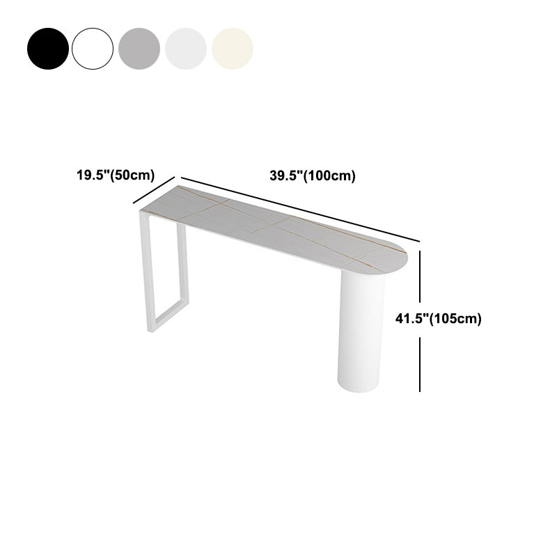 Stone Bar Dining Table Modern Bar Table with Double Pedestal for  Dining Room Kitchen