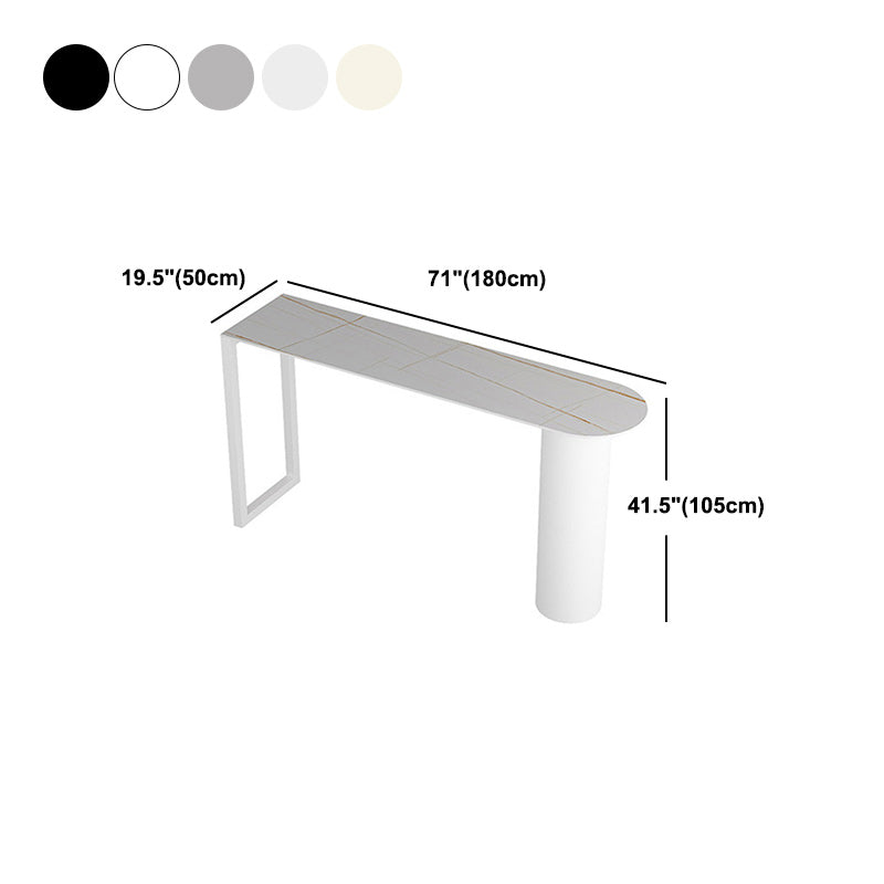Stone Bar Dining Table Modern Bar Table with Double Pedestal for  Dining Room Kitchen