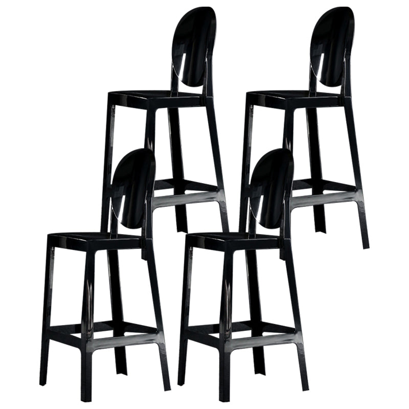 Dining Room Modern Acrylic Barstool 4 Legs Bar Stool with Pedal