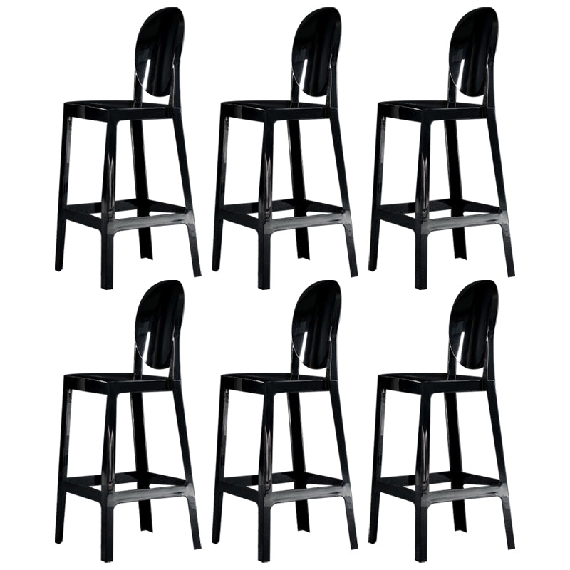 Dining Room Modern Acrylic Barstool 4 Legs Bar Stool with Pedal