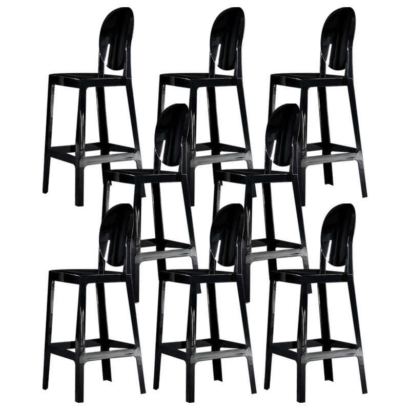 Dining Room Modern Acrylic Barstool 4 Legs Bar Stool with Pedal