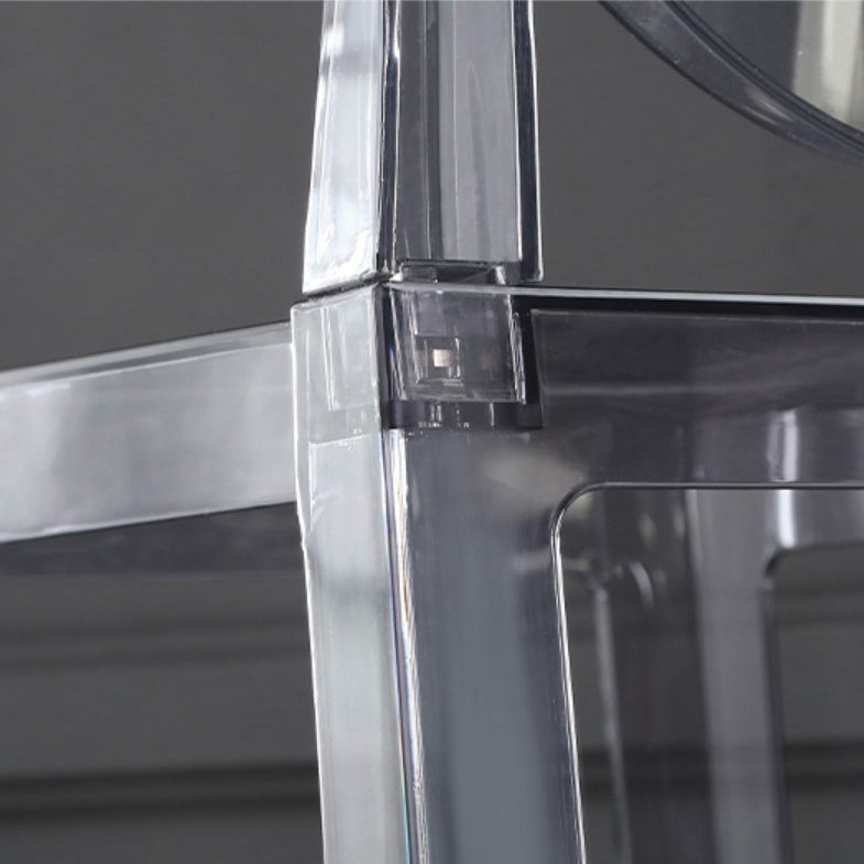 Dining Room Modern Acrylic Barstool 4 Legs Bar Stool with Pedal